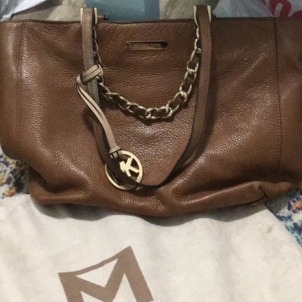 Brown Chain Leather Purse